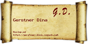 Gerstner Dina névjegykártya
